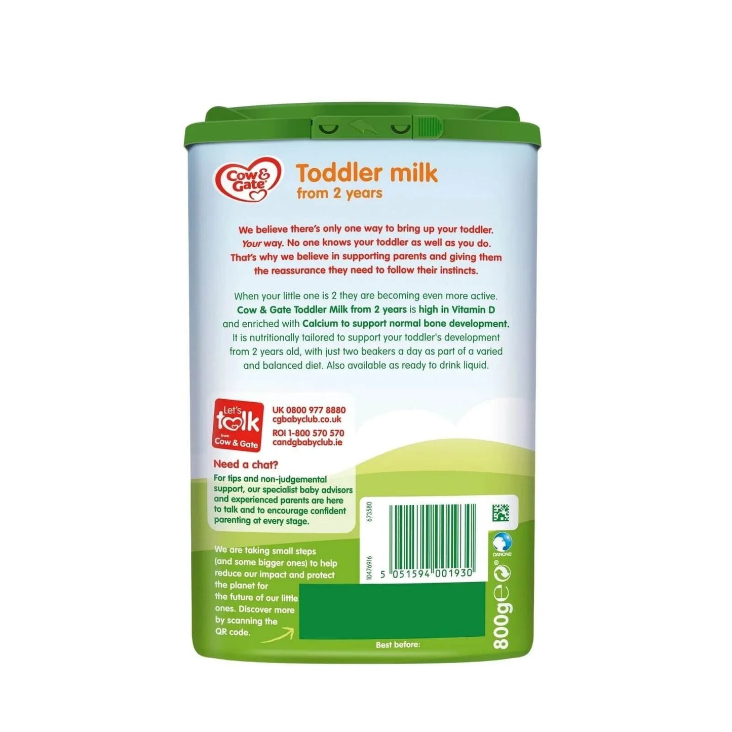 Cow and Gate 4 Toddler Milk Formula 2+ years 800g