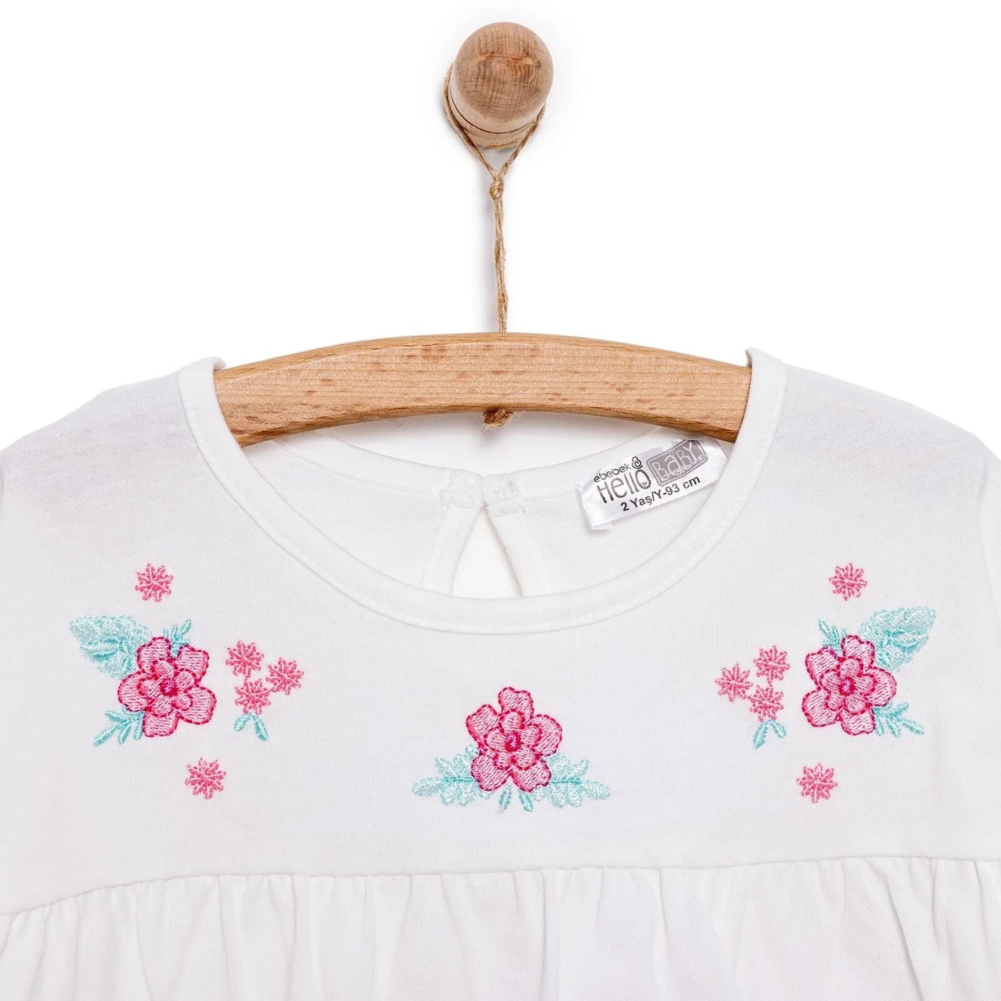 HelloBaby Little Blooms Girl T-shirt & Short - Ecru