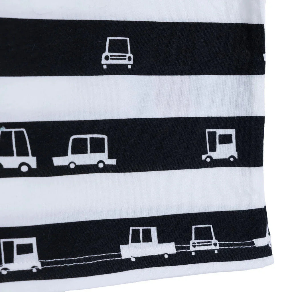 HelloBaby Boys T-shirt Vehicle Print Crew Neck Short Sleeve - Ecru