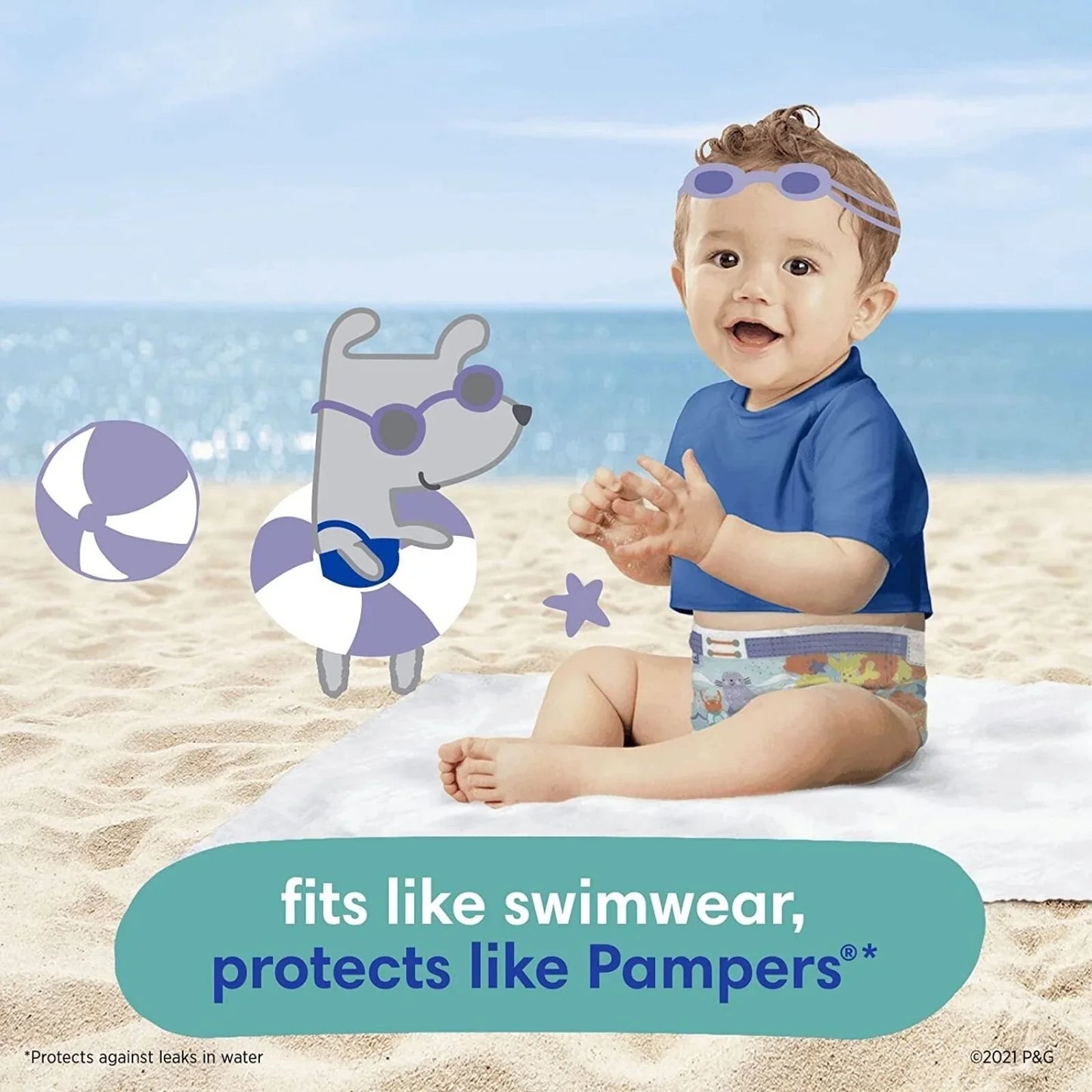 Pampers Splashers Baby Shark Maxi Size 4 - 11 nappies