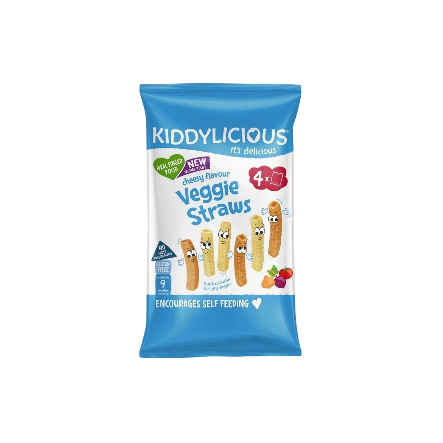 Kiddylicious Cheesy Straws 9+ months 48g (4x12g)