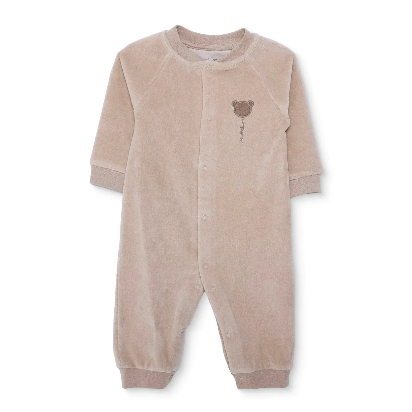 HelloBaby Newborn Velvet Footless Jumpsuit - Beige