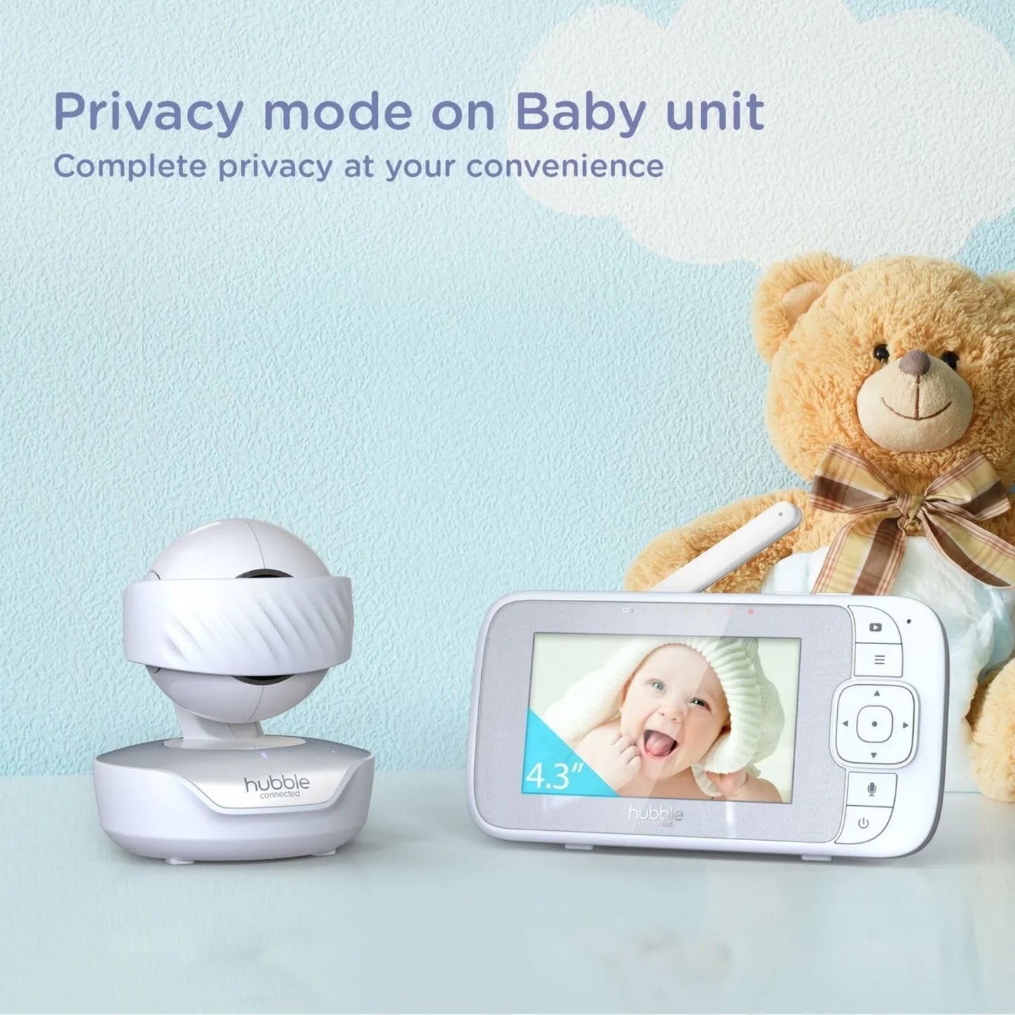 Hubble Nursery View Select - 4.3" Baby Monitor White
