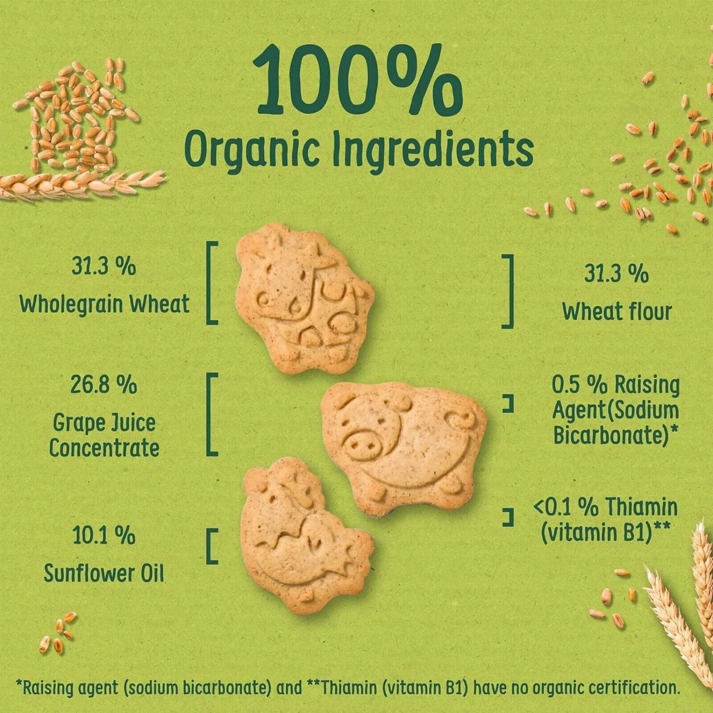 Organix Farm Animal Biscuits 12+ months 100g