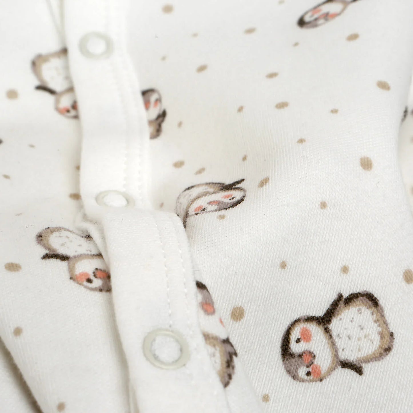 HelloBaby Newborn Baby Girl Footed Jumpsuit - Ecru