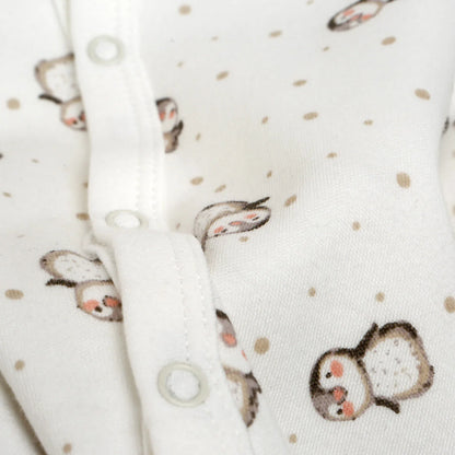 HelloBaby Newborn Baby Girl Footed Jumpsuit - Ecru