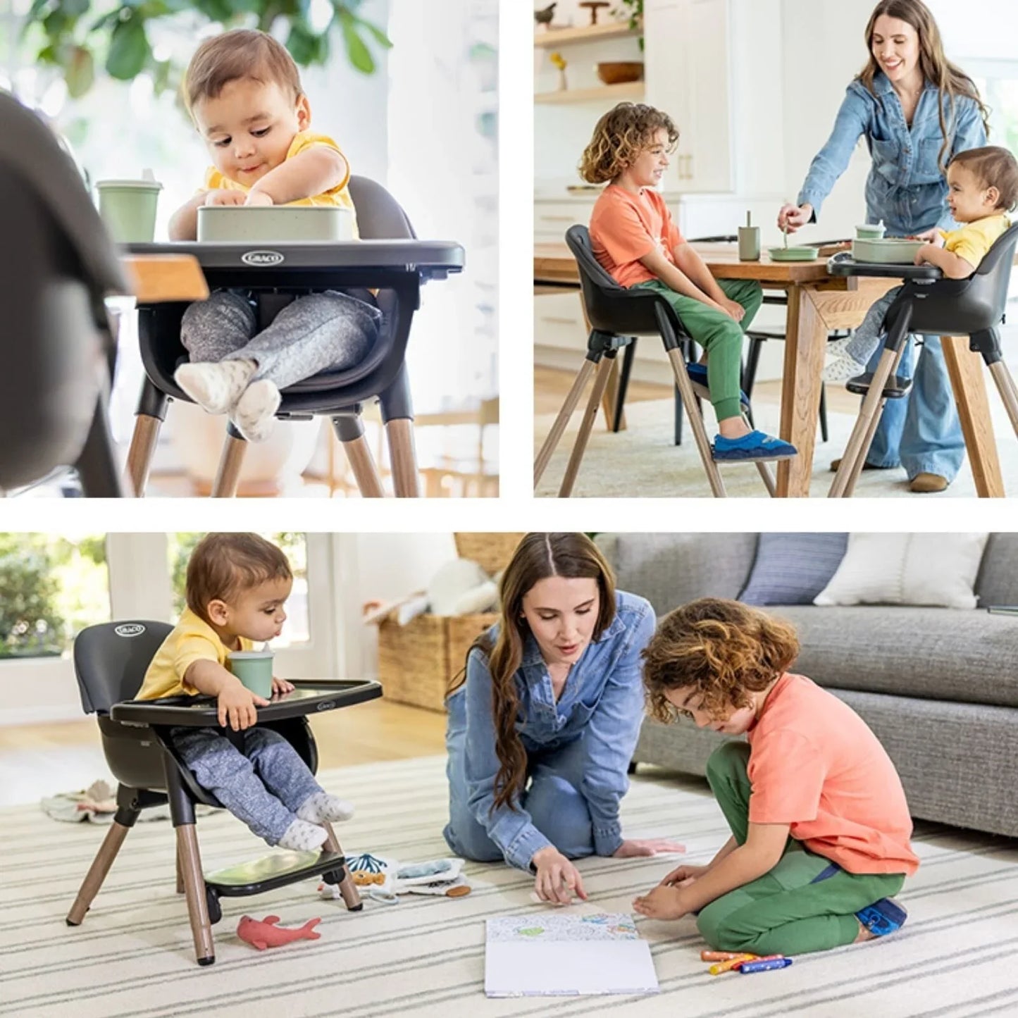 Graco Presti 3-in-1 Highchair - Steeple Grey