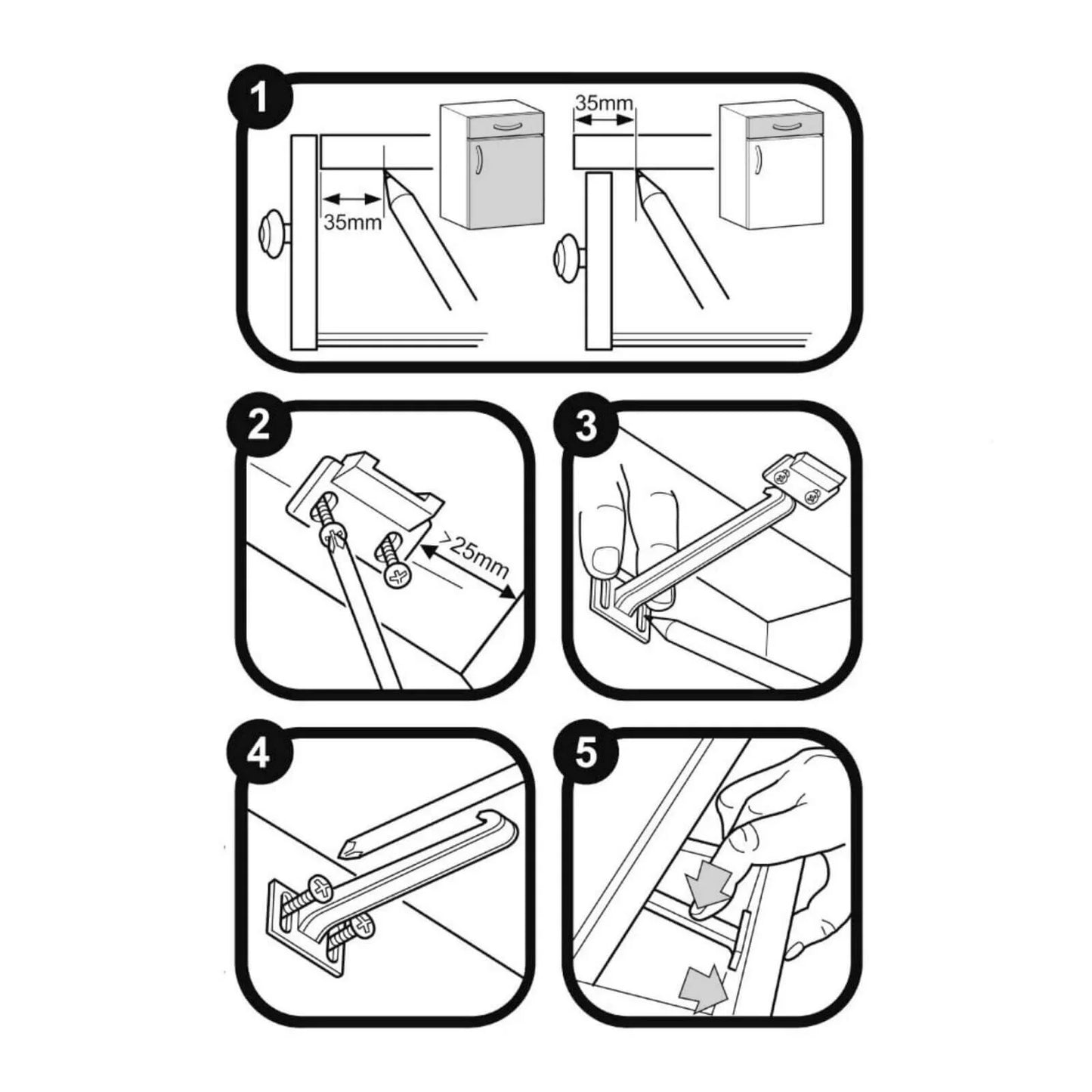 Clippasafe Cupboard Locks Pack of 6