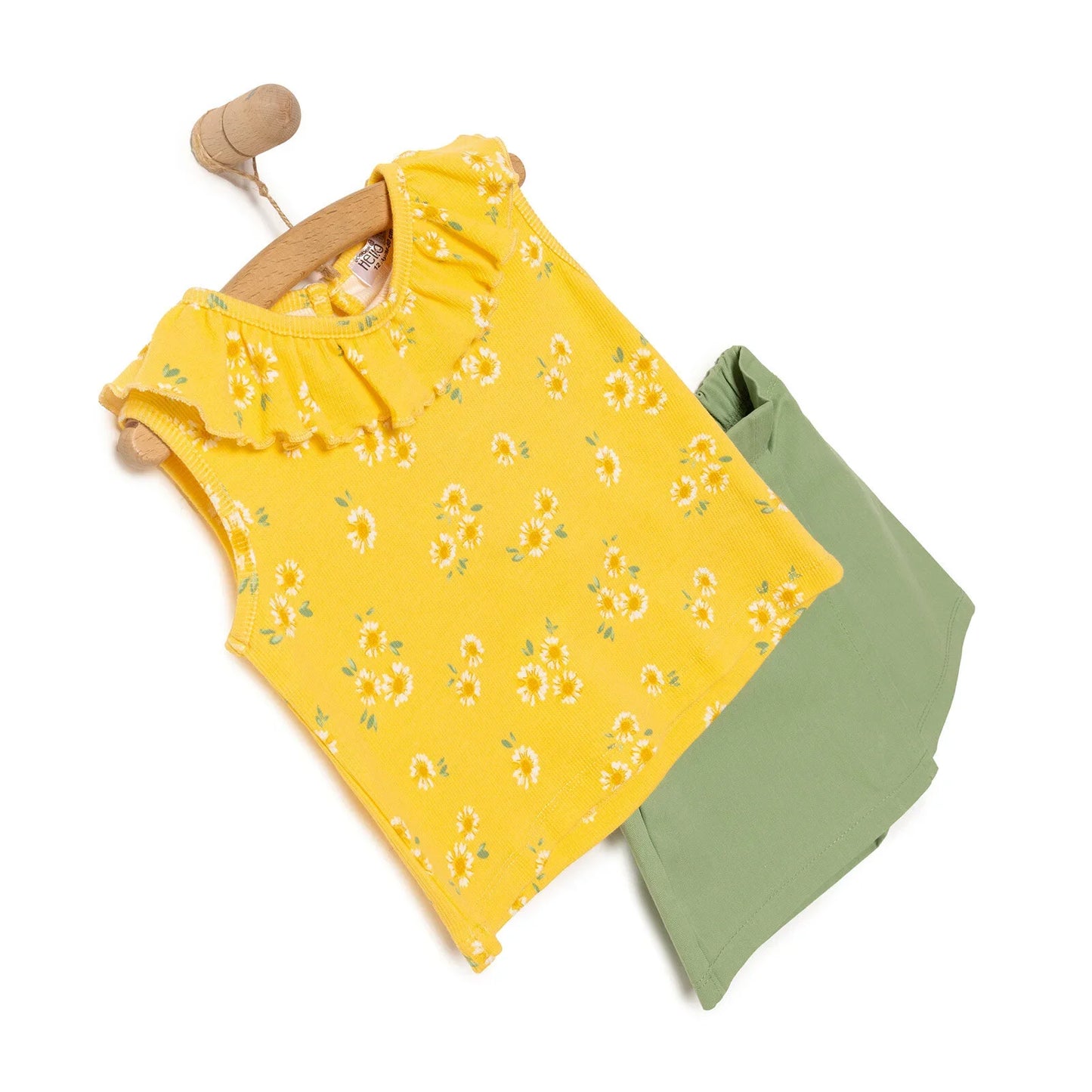 HelloBaby Sun Flower Girl Blouse & Short - Yellow