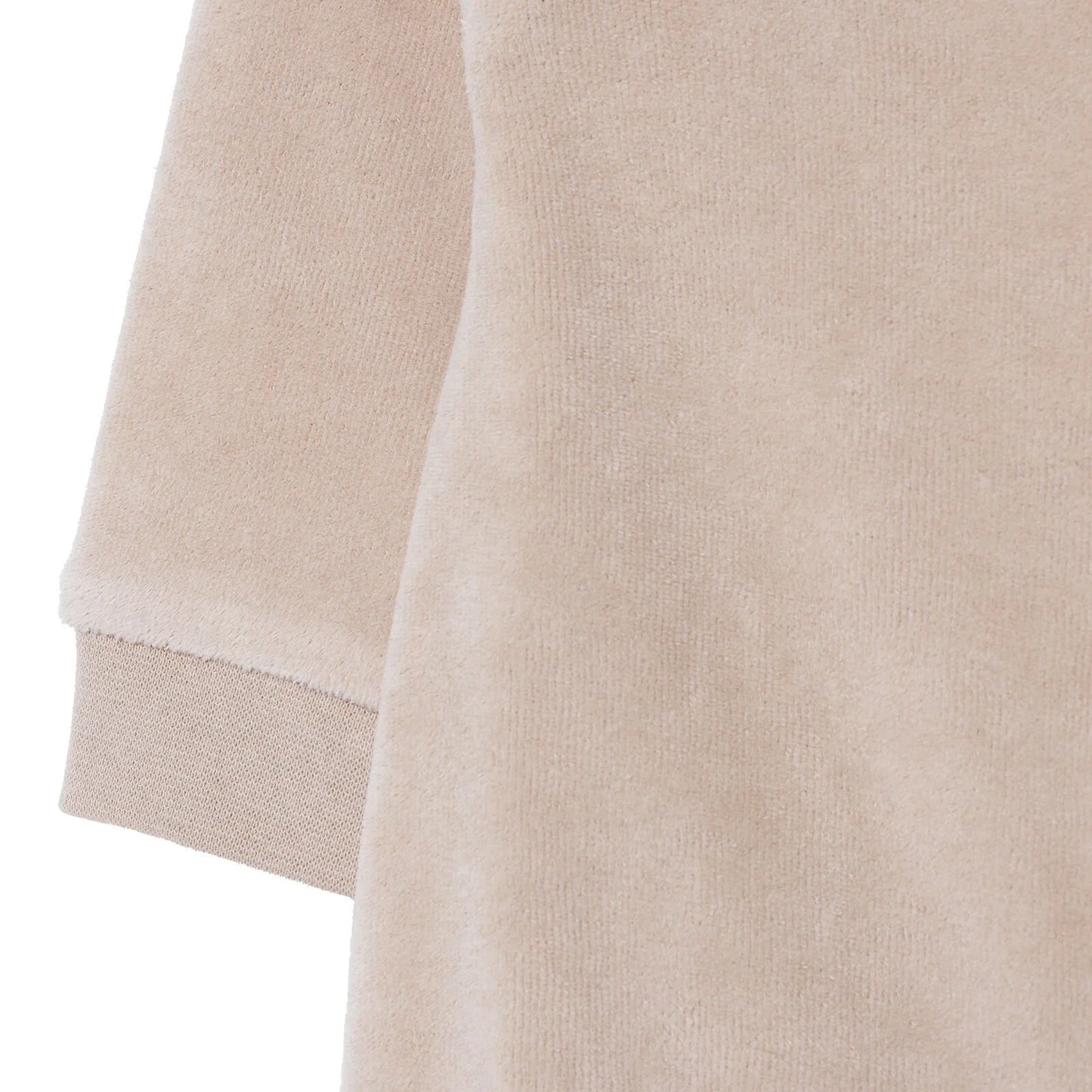 HelloBaby Newborn Velvet Footless Jumpsuit - Beige