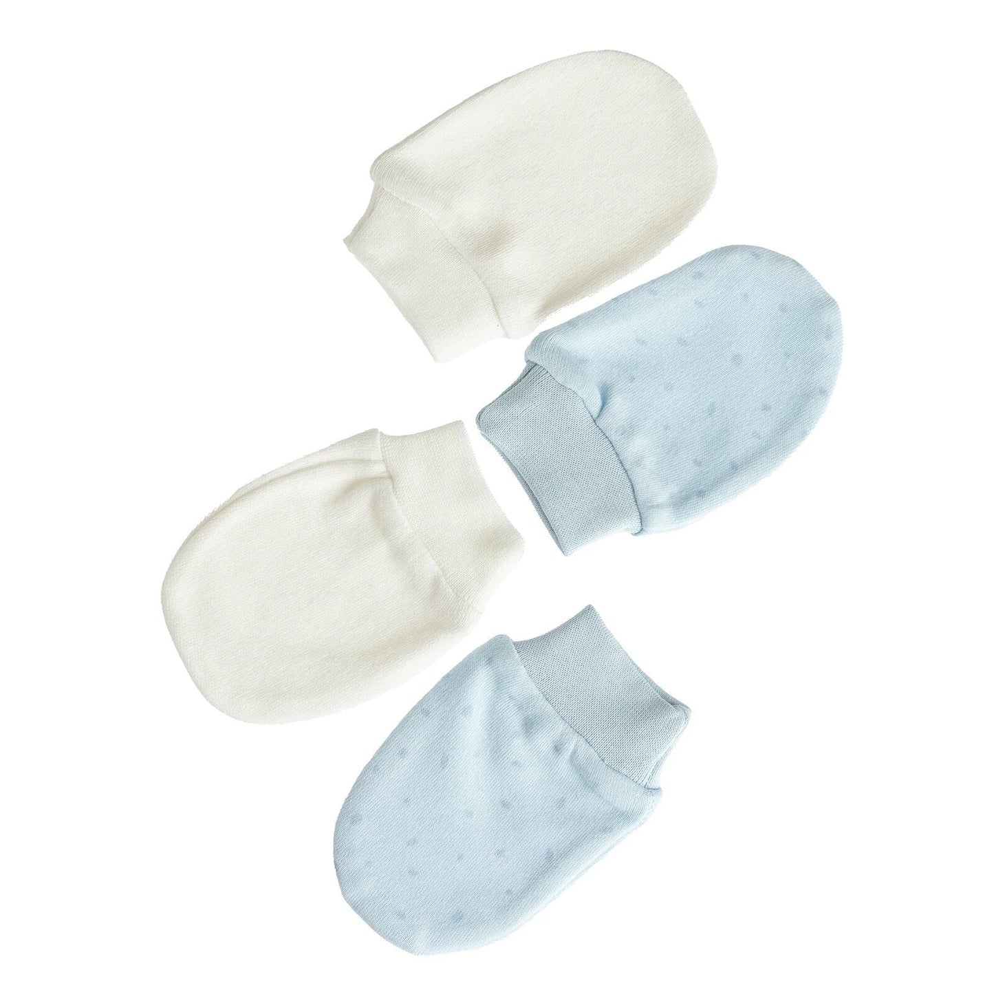 HelloBaby Newborn Striped-Straight Mitten - Blue