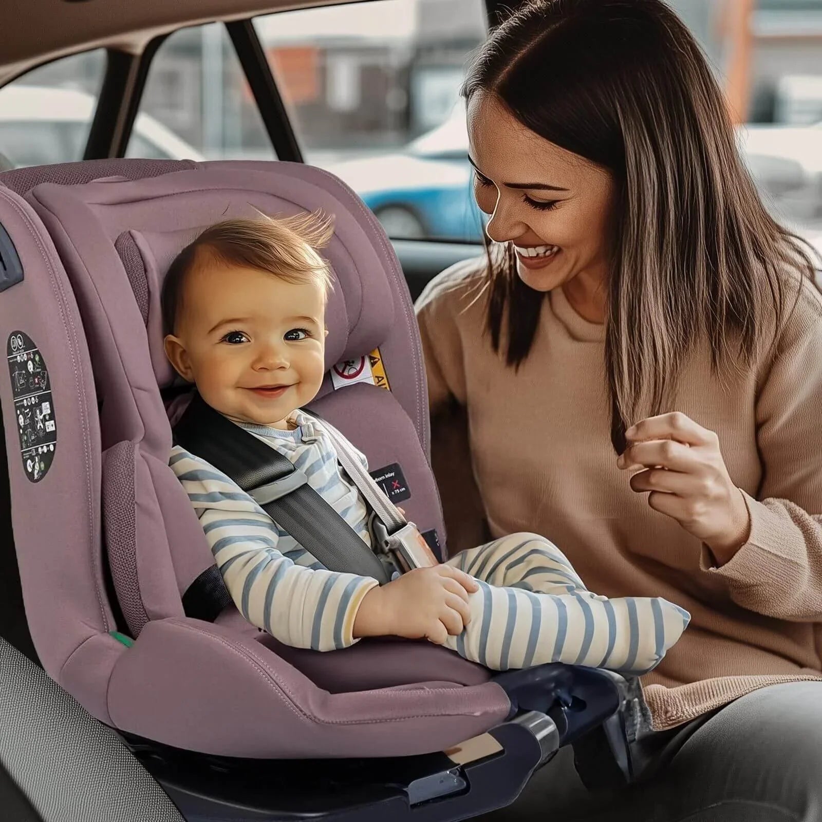 baby plus Pixi i-Size Group 0+/1/2/3 (Birth to 12 Years) Car Seat - Pink