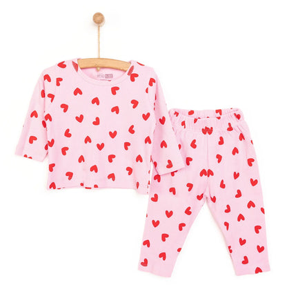 HelloBaaby Baby Girl Long sleeve Pyjamas Set - Pink