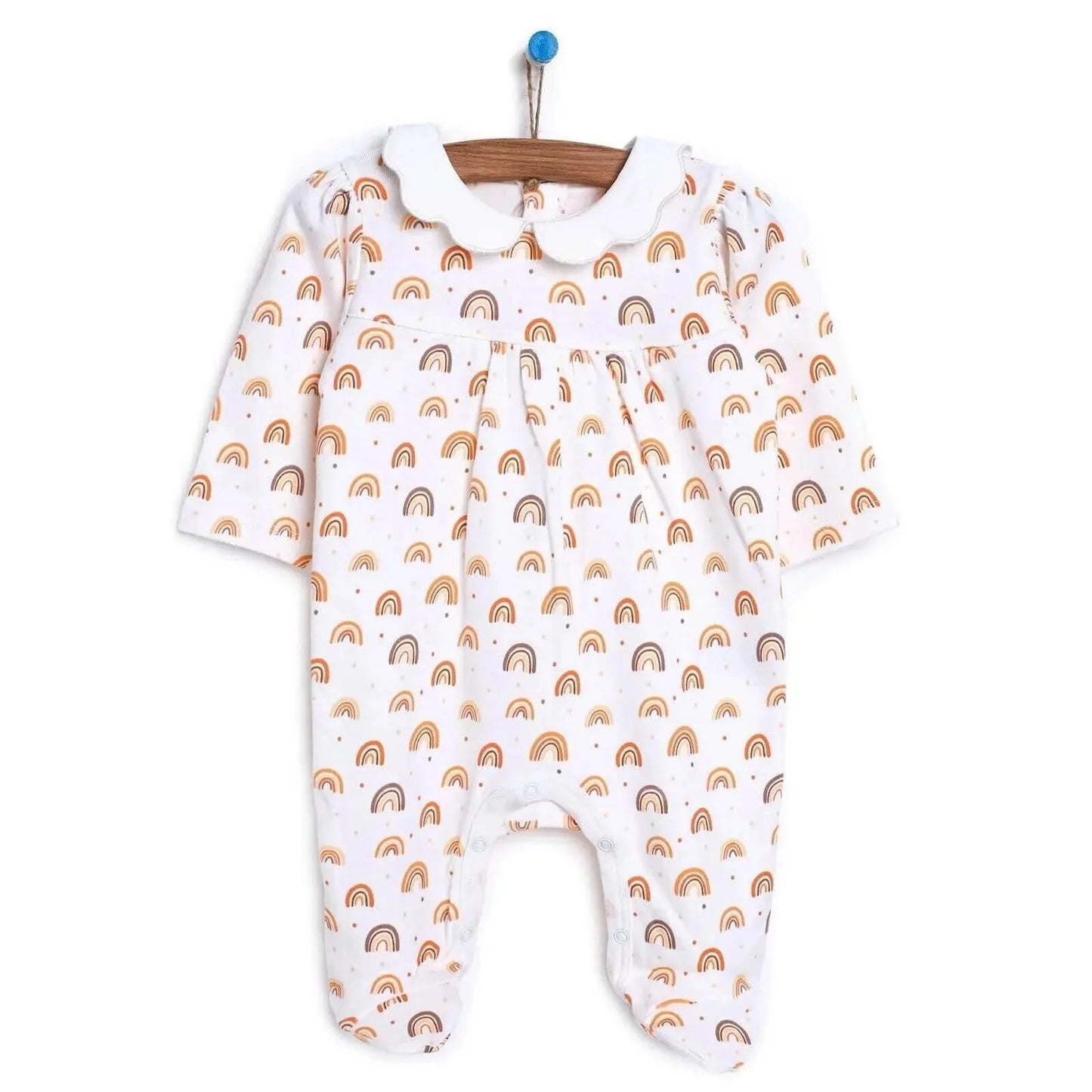 HelloBaby Newborn Baby Girl Romper - Ecru