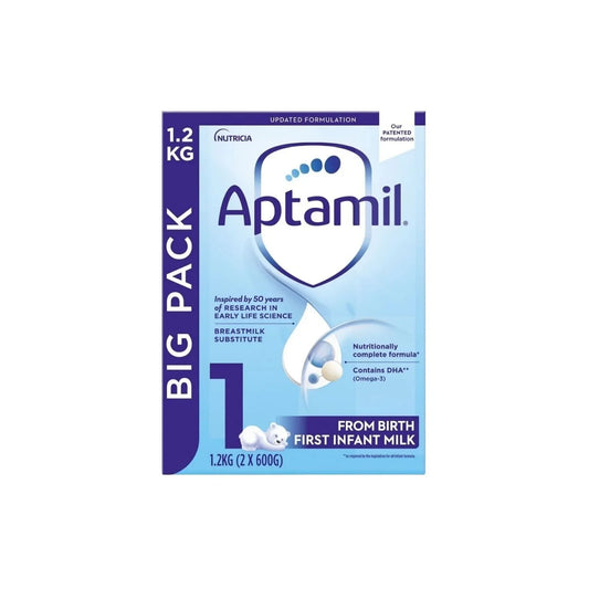 Aptamil 1 First Infant Milk Powder from Birth 1.2kg (2x600g)