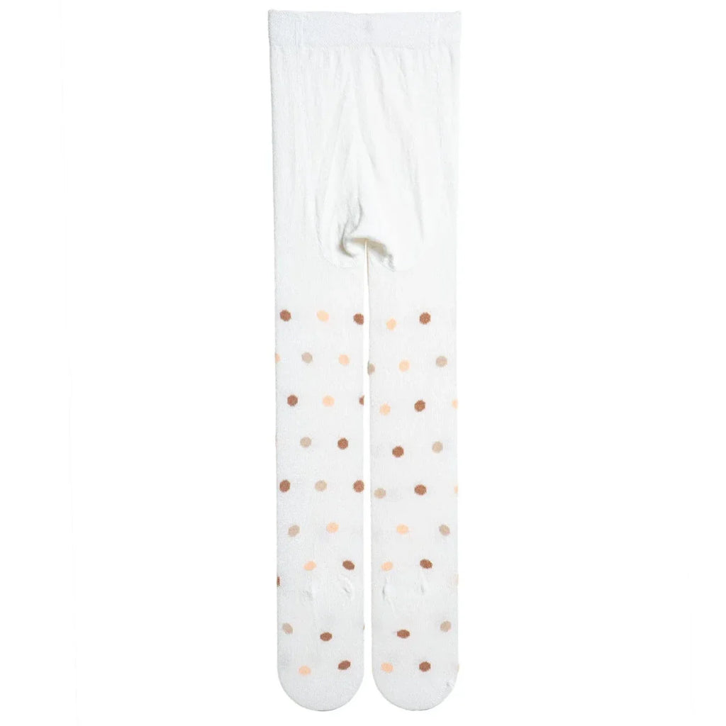 HelloBaby Girls Tights Polka Dot Print - Beige
