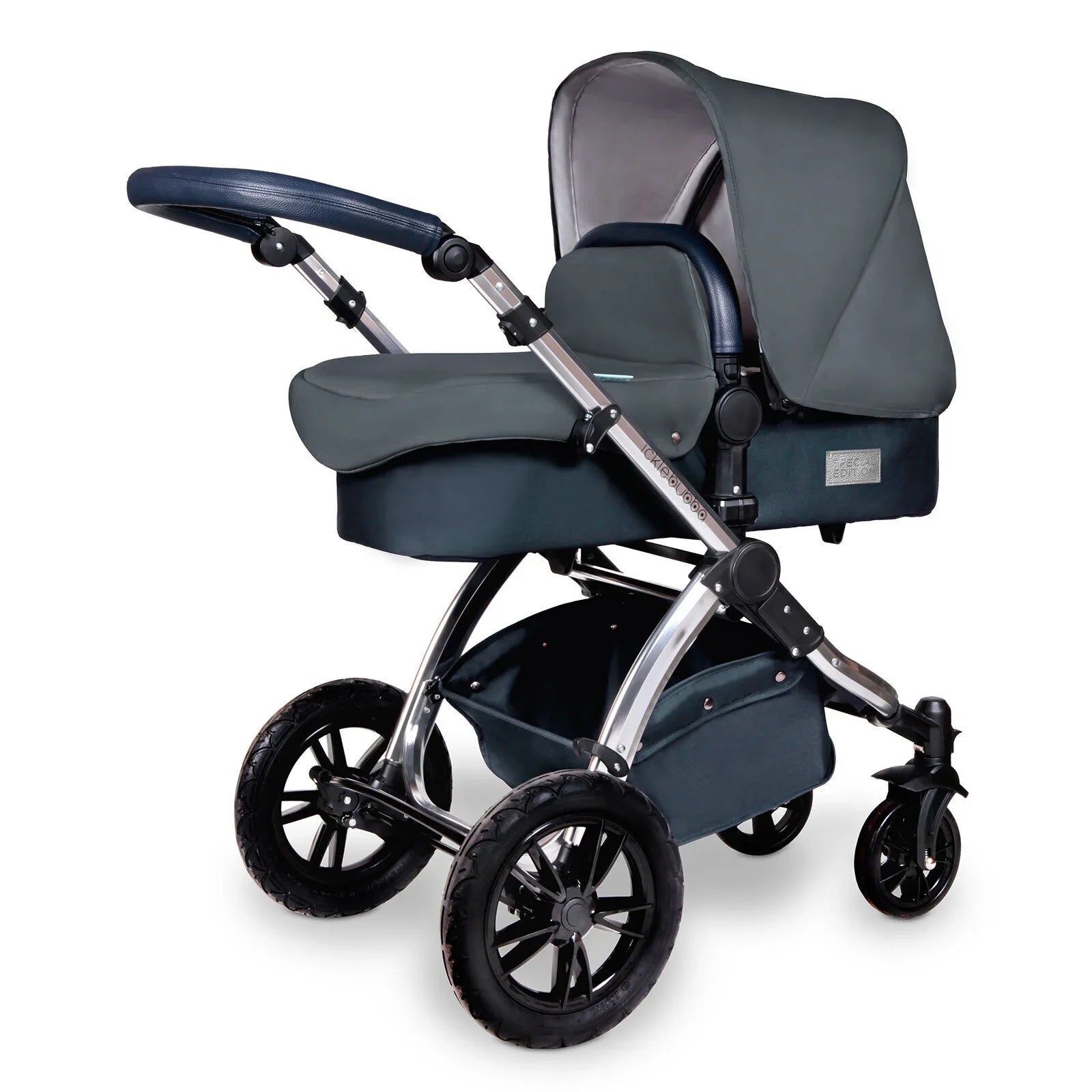 Ickle Bubba Stomp V4 2-in-1 Carrycot & Pushchair - Chrome/Blueberry/Blueberry