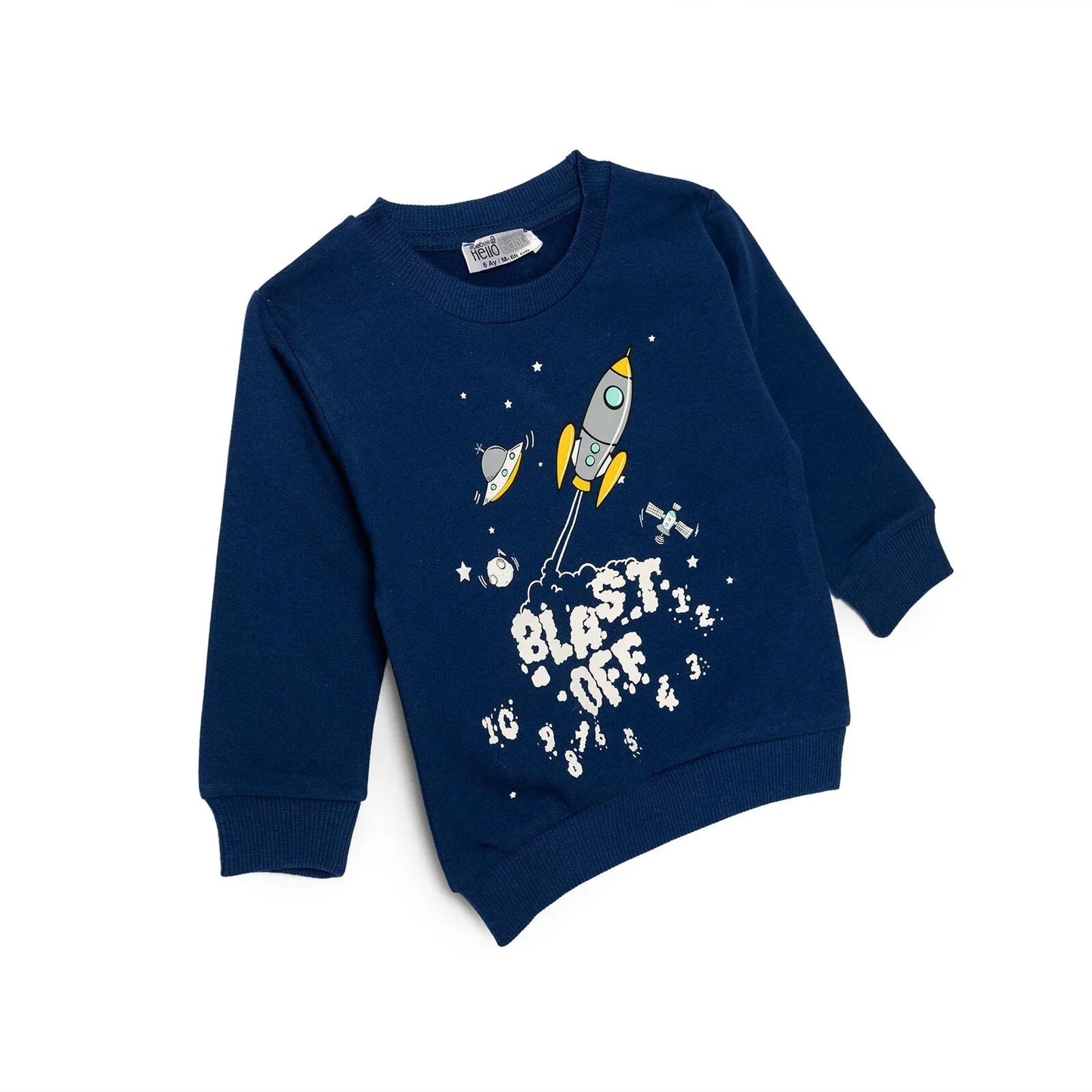 HelloBaby Basic Baby Boy Sweatshirt - Navy Blue