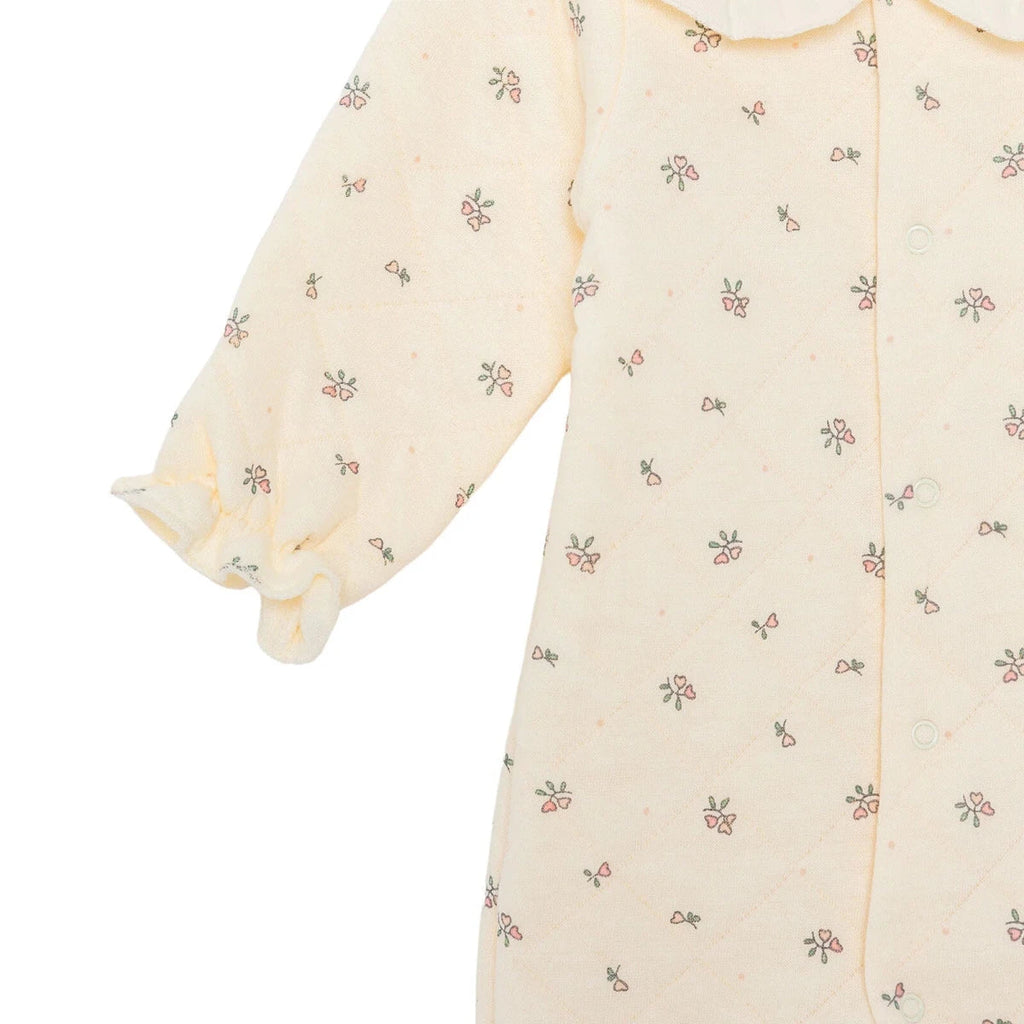 Bebetto Quilted Long Sleeve Baby Sleepsuit with Feet (Newborn to 6-9 Months)