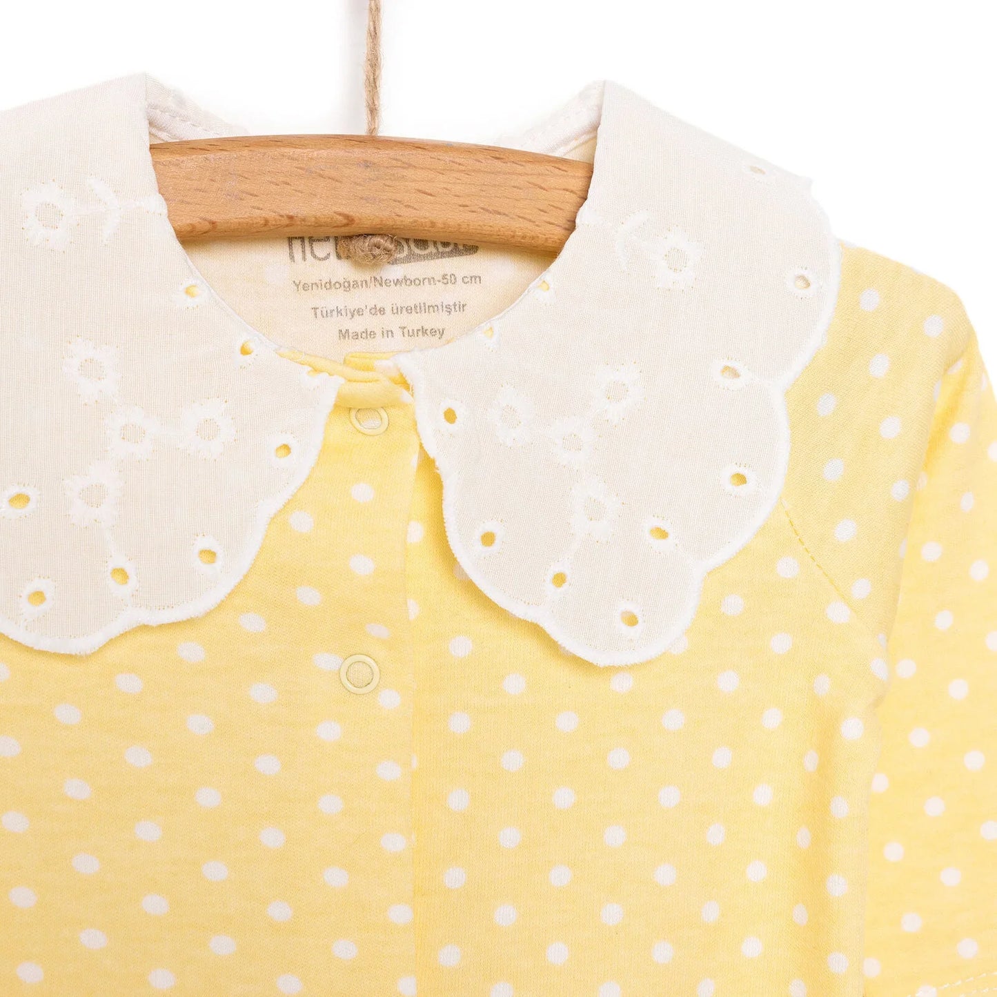 HelloBaby Newborn Girl Footed Jumpsuit - Yellow