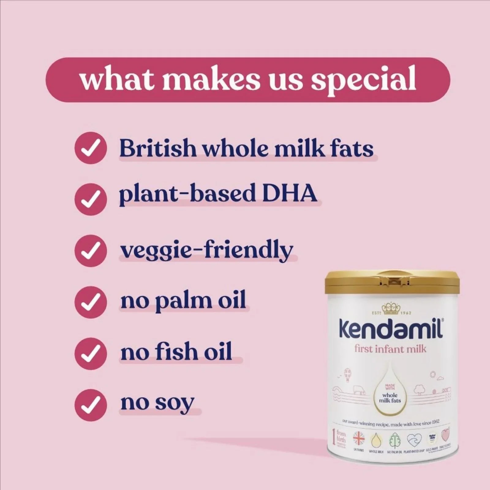 Kendamil Stage 1 First Infant Milk from Birth 800g