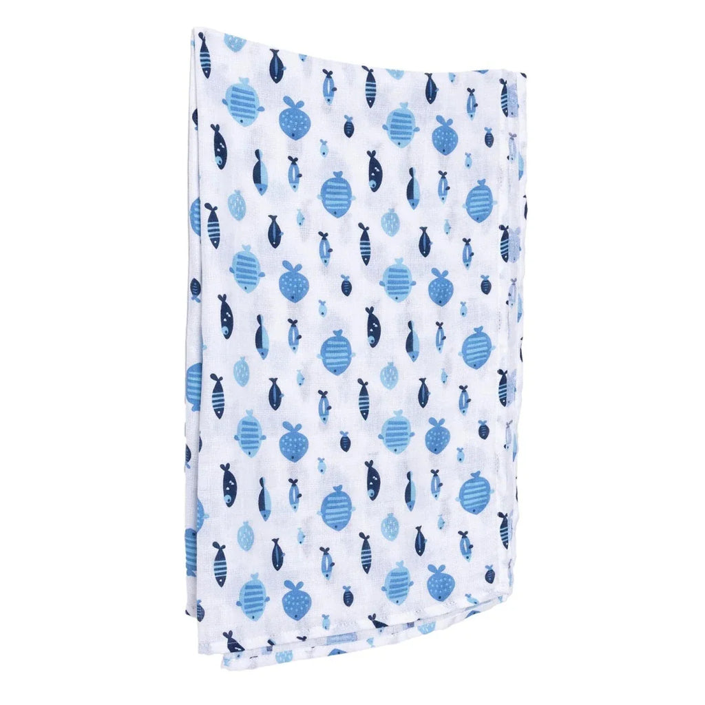 Mollia Unisex 100% Cotton Muslin Blanket 80x100 cm - Blue