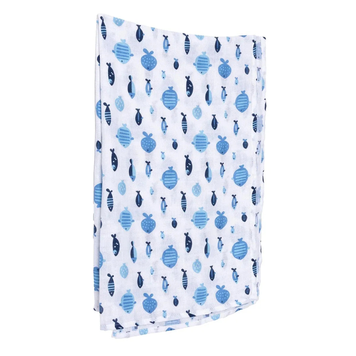 Mollia Unisex 100% Cotton Muslin Blanket 80x100 cm - Blue