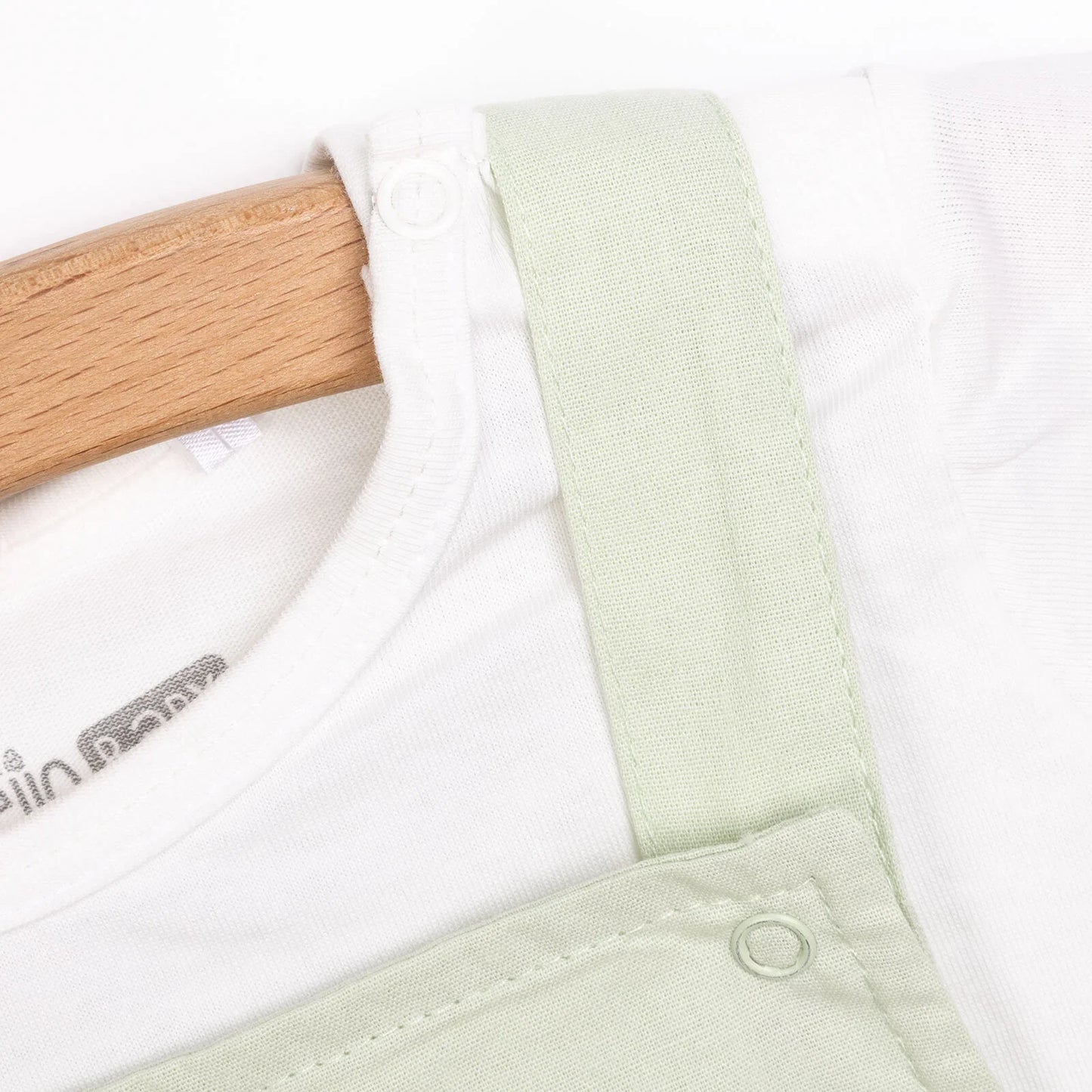 HelloBaby Girl Overall Shorts & T-shirt - Green