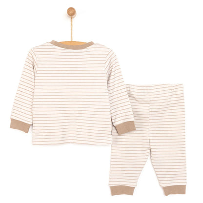 HelloBaby Boy Long Sleeve Pyjamas Set - Beige