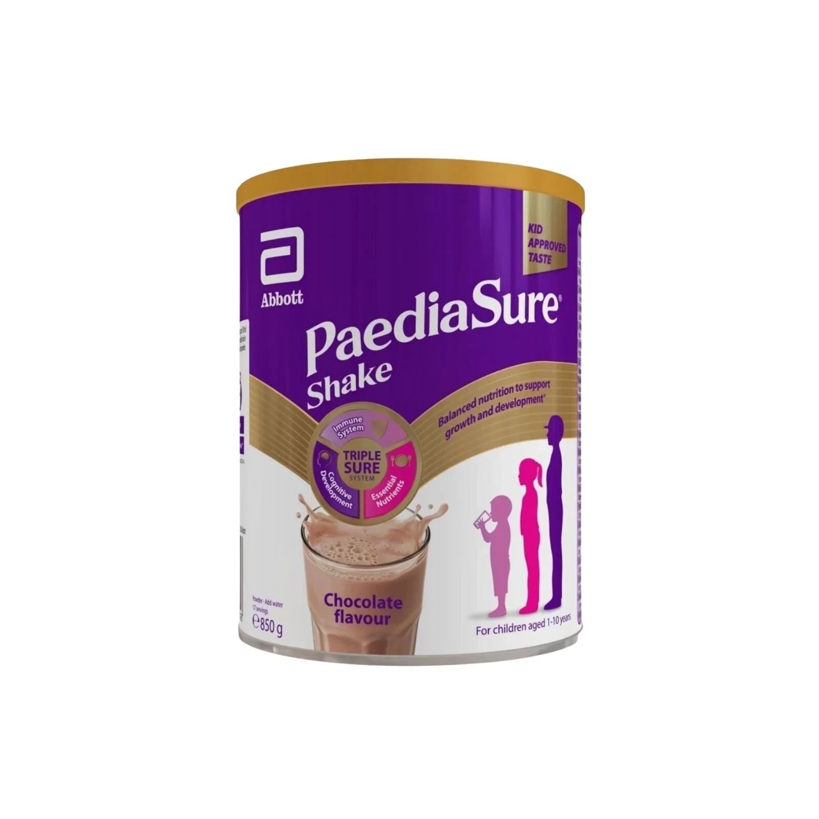 PaediaSure Shake Chocolate Flavoured Nutritional Supplement Powder for Kids 850g
