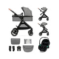 Kinderkraft Esme Pro 3-in-1 Travel System with Mink Pro Car Seat - Moonlight Grey