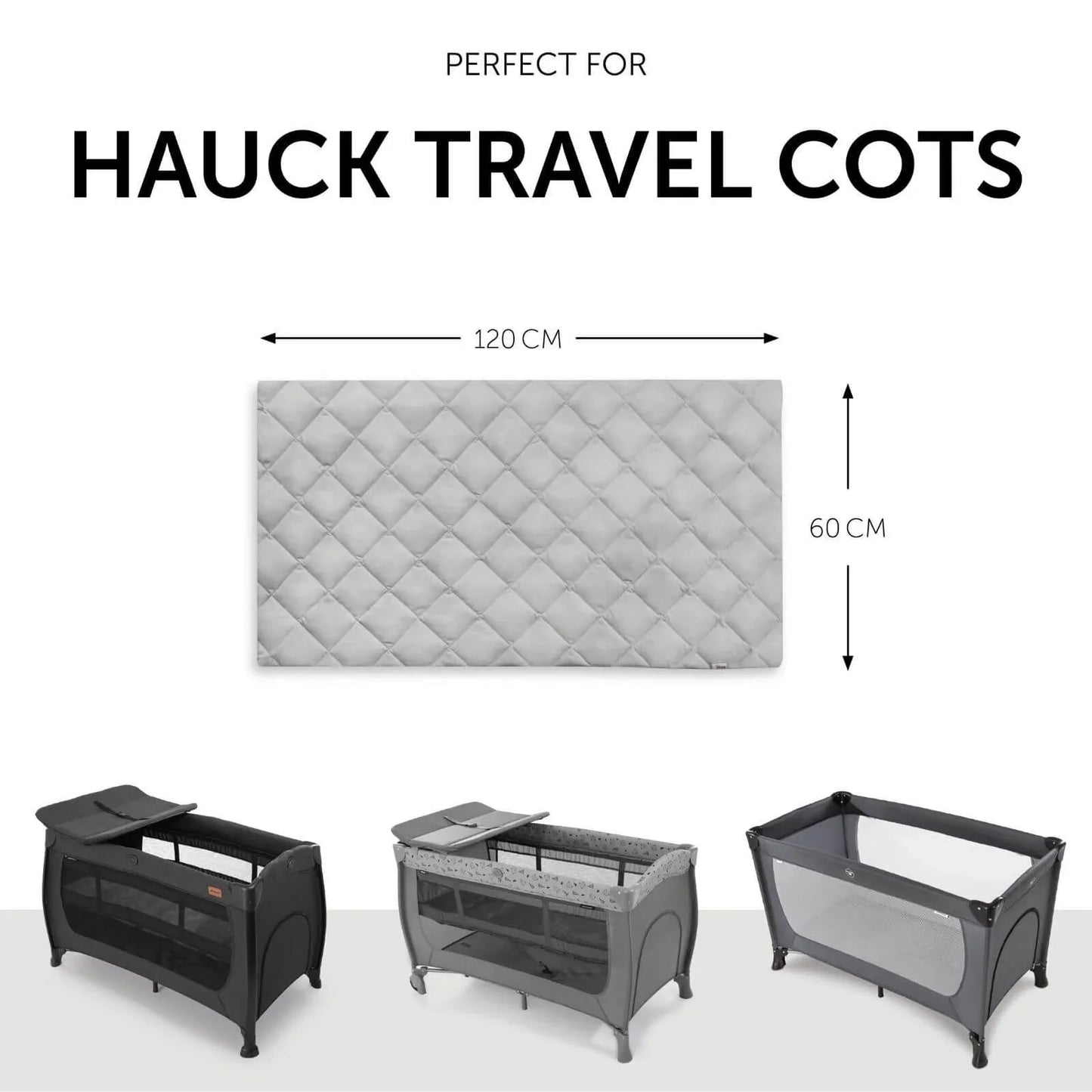 Hauck Bed Me Travel Cot Fitted Sheet 120x60 cm - Beige