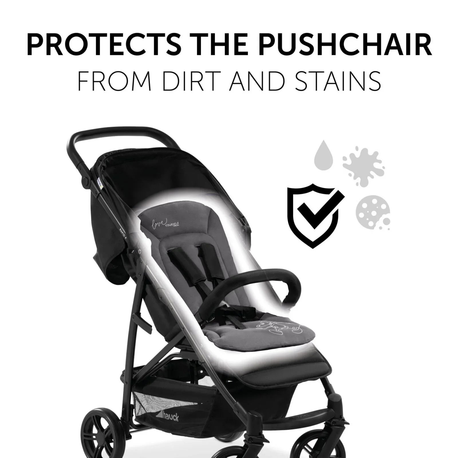 Hauck Disney Pushchair Seat Liner - Mickey Mouse Black