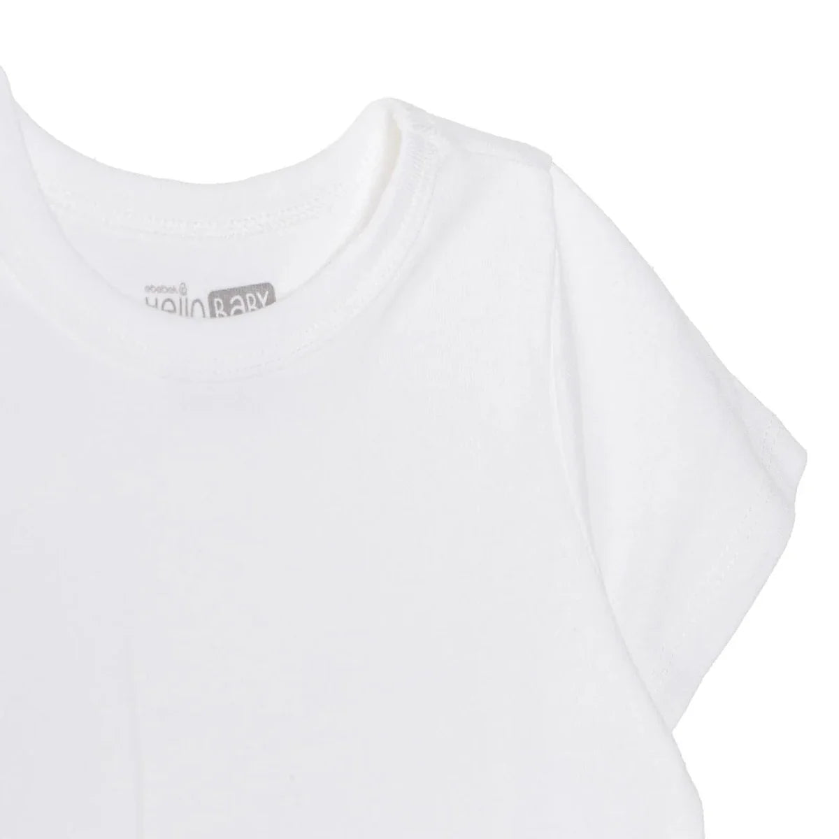 HelloBaby Unisex Undershirt Crew Neck Short Sleeve - White