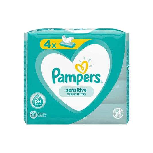 Pampers Baby Wipes Sensitive 4x52 pcs