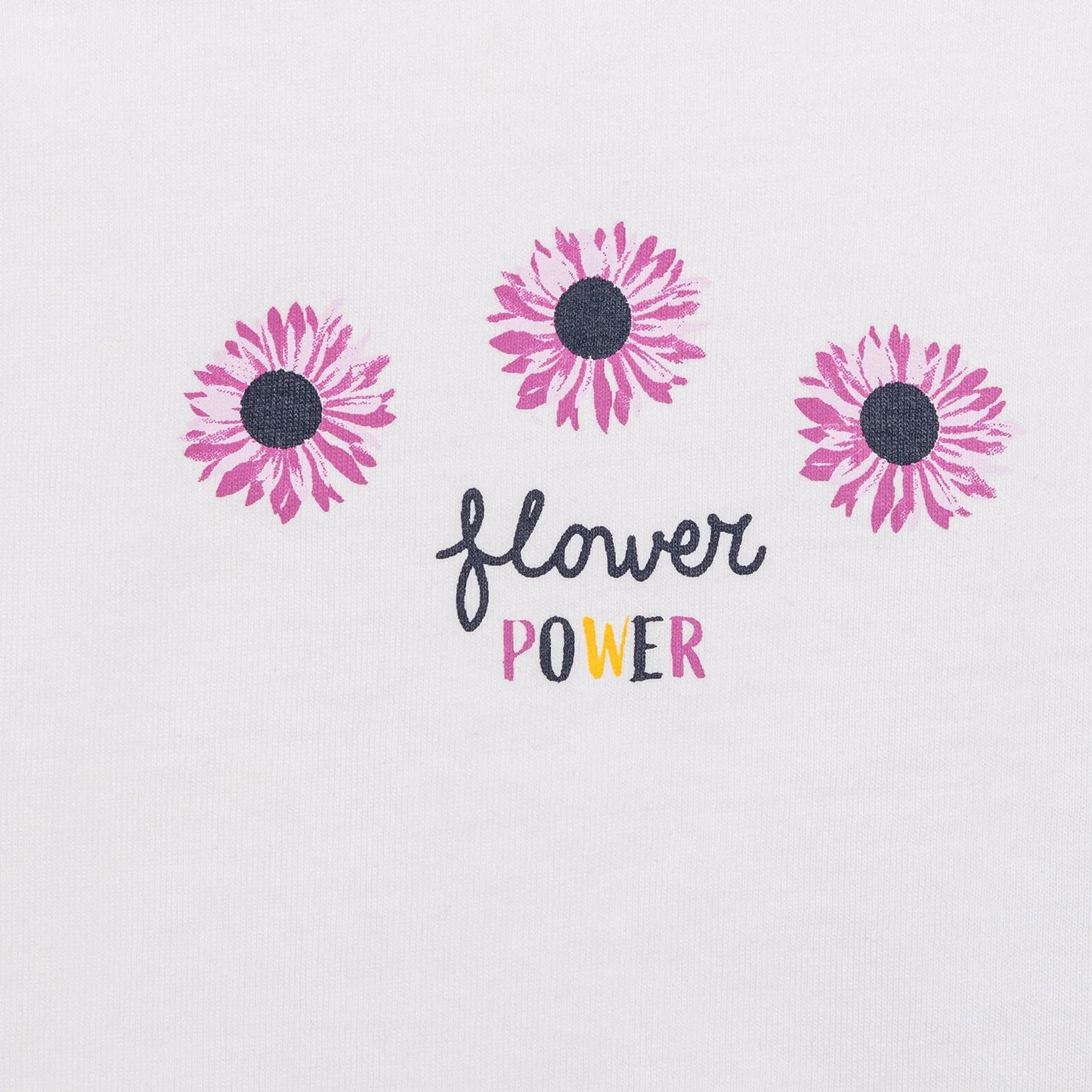 Luess Girl Flower Patterned T-shirt & Leggings - Ecru