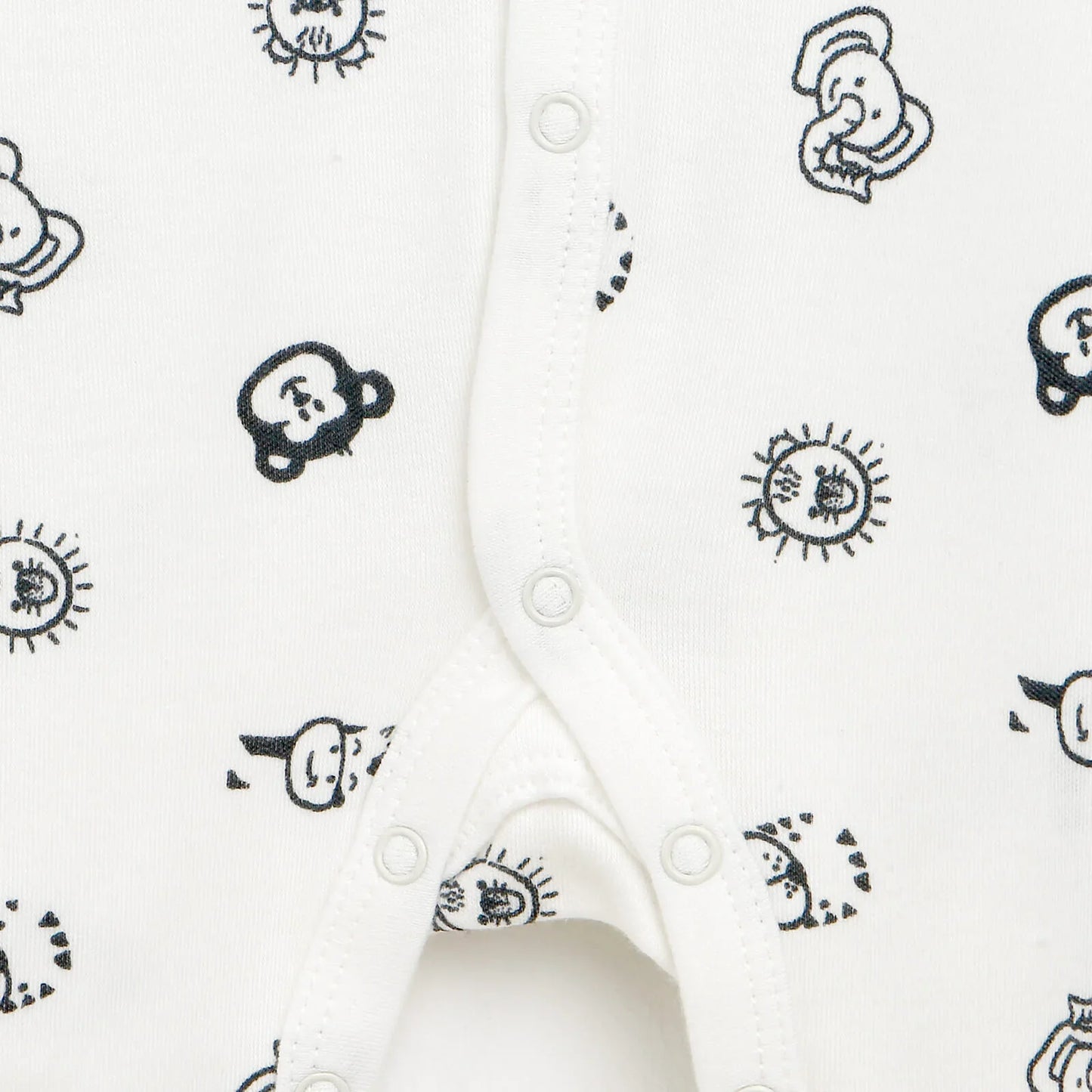 HelloBaby Newborn Baby Boy Footed Jumpsuit - White