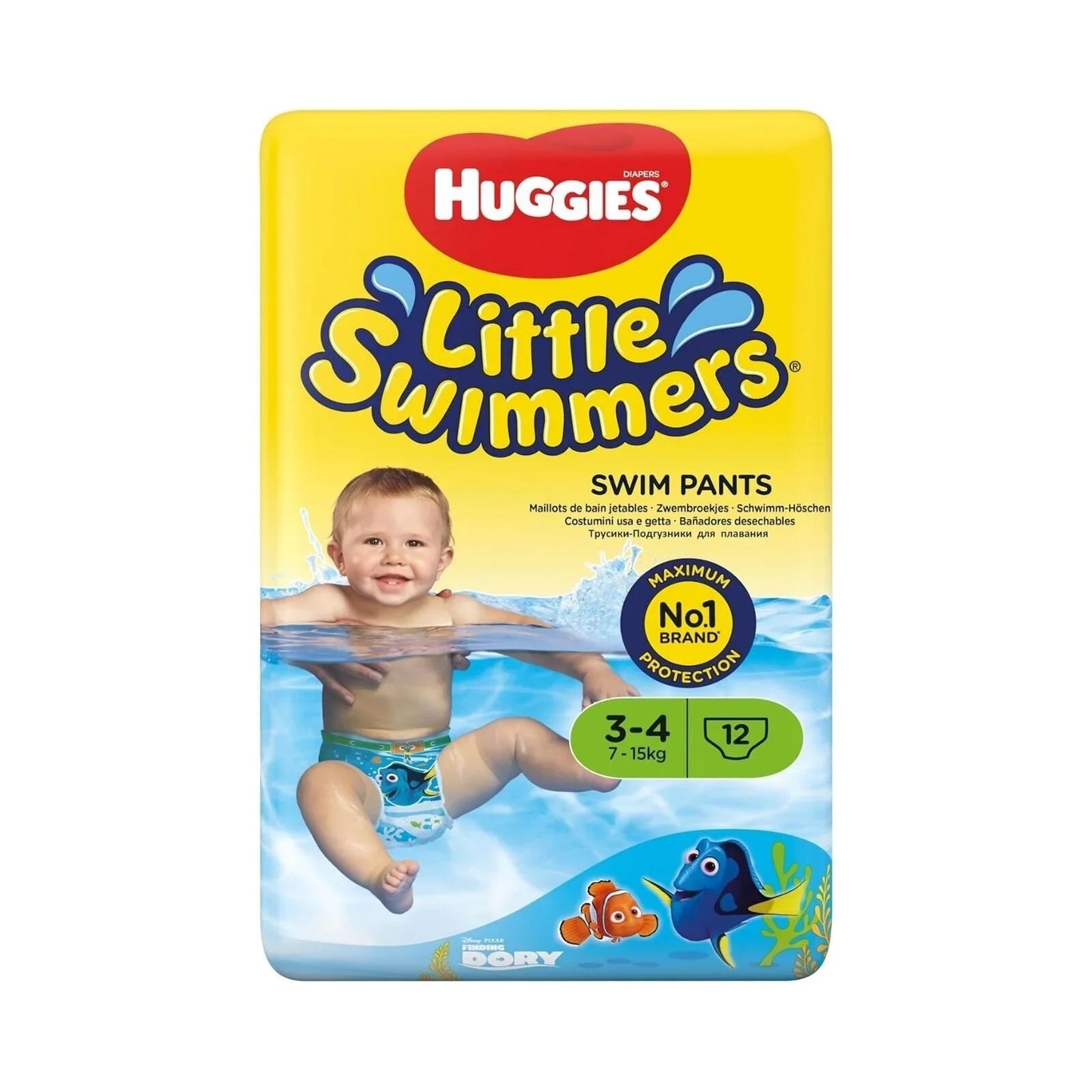Huggies Little Swimmers Baby Size 3-4 Swim Pants - 12 nappies