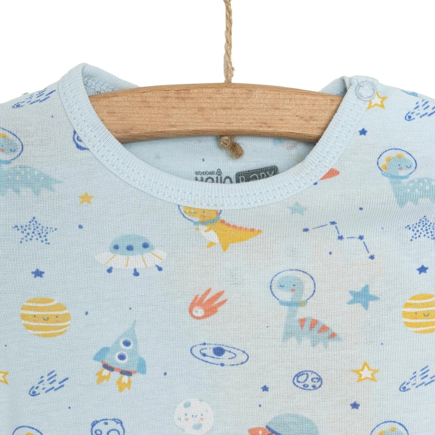 HelloBaby Galaxy Patterned Short Sleeve Bodysuit - Blue