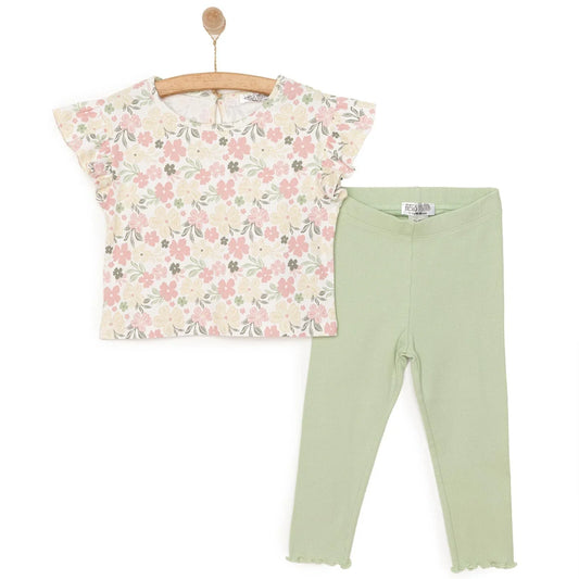 HelloBaby Baby Girl Tight & T-shirt - Patterned