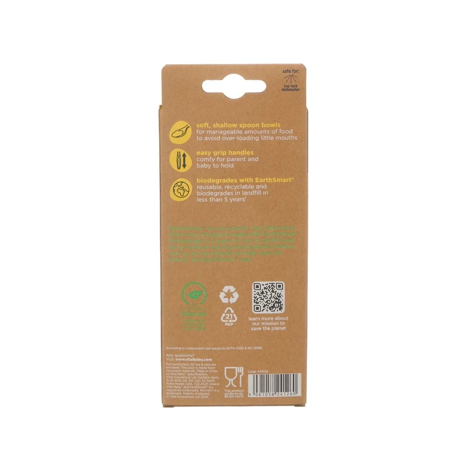 Vital Baby Nourish Start Weaning Spoons Natural Pack of 5