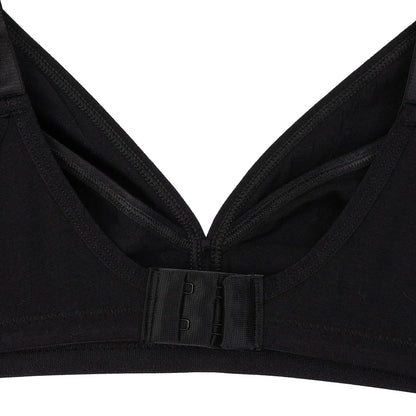 baby mom Non Padded Nursing Bra - Black