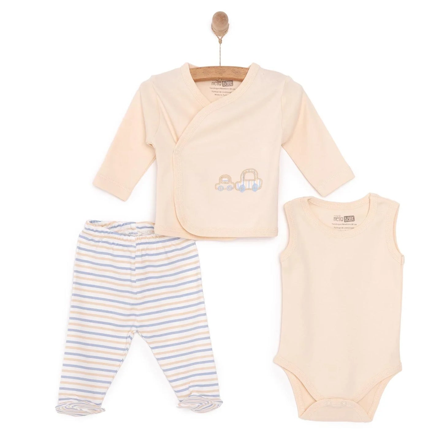 HelloBaby Boy 10 piece Newborn Set - Ecru