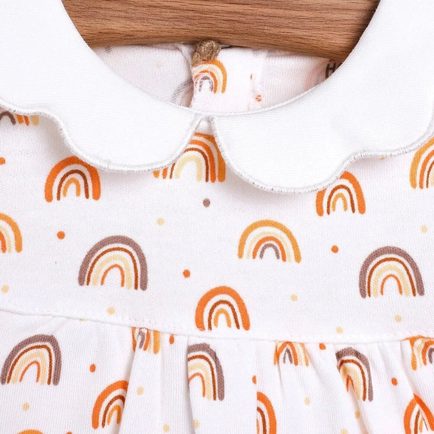 HelloBaby Newborn Baby Girl Romper - Ecru