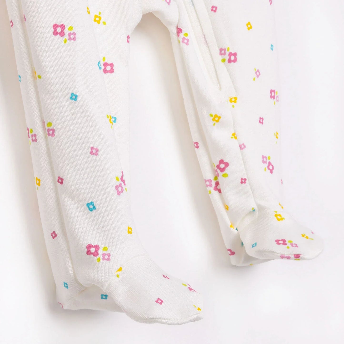 HelloBaby Newborn Girl Footed Jumpsuit - Ecru