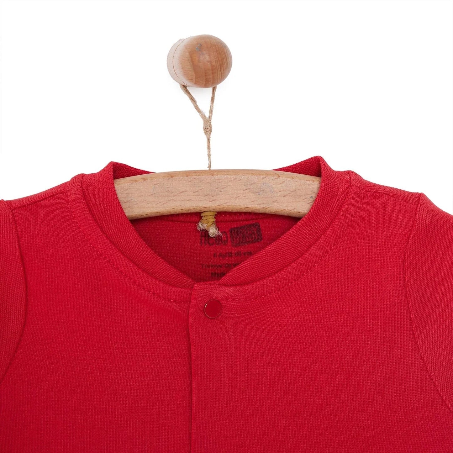 HelloBaby Basic Rib Cardigan - Red