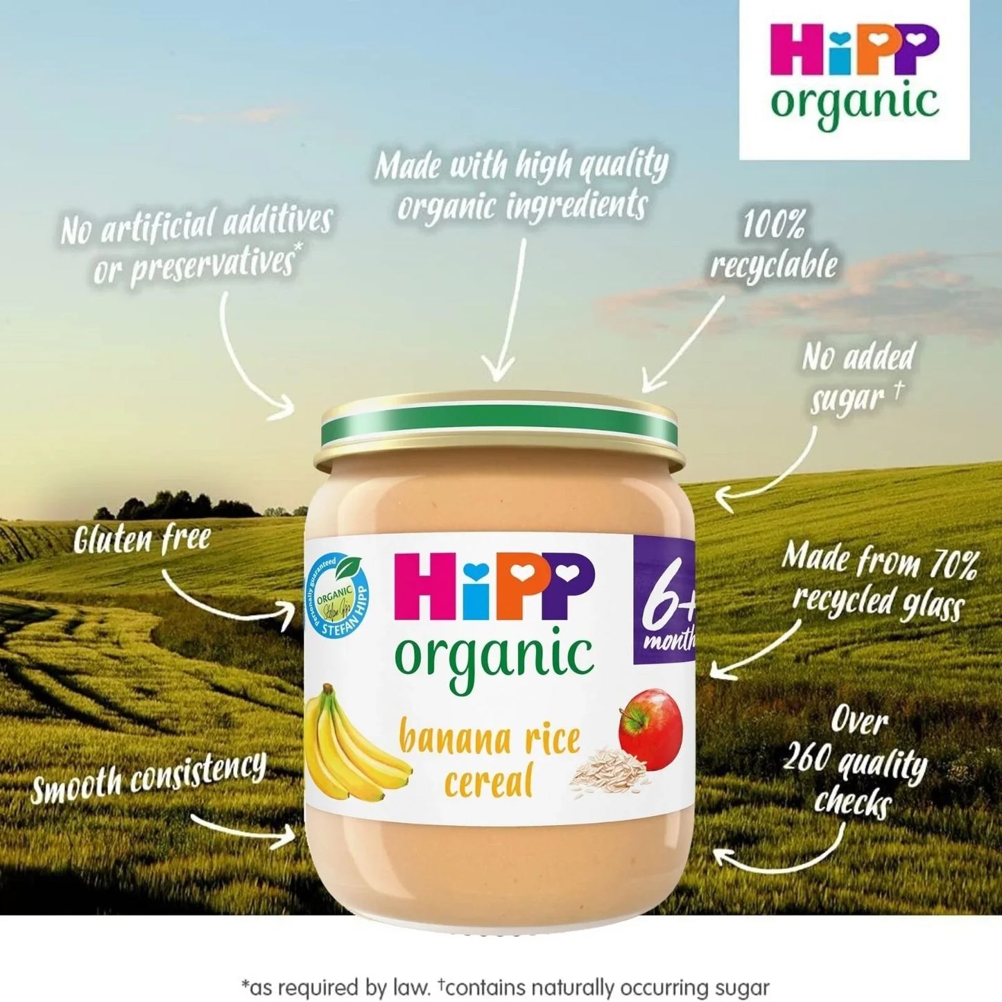 HiPP Organic Banana Rice Cereal Baby Food 6+ months 125g