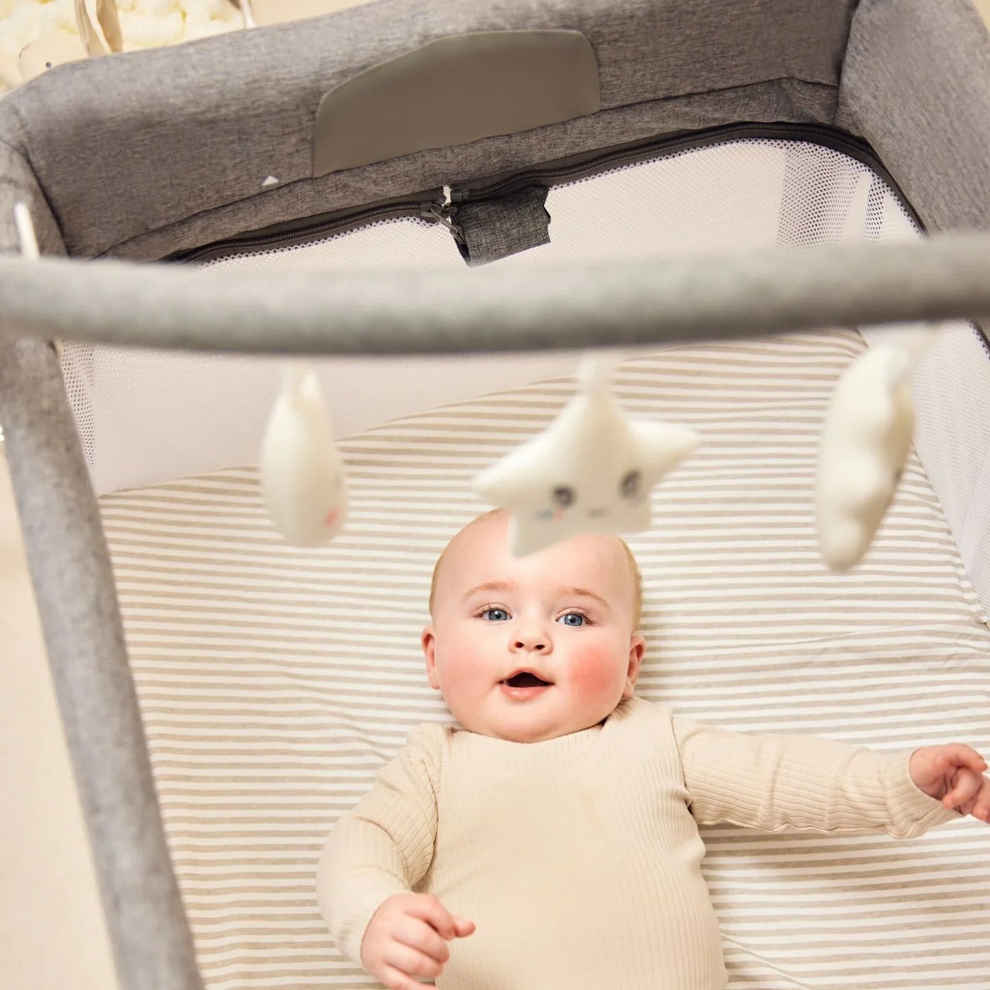 Ickle Bubba Scout 3-in-1 Travel Crib Cot & Playpen - Ash Grey