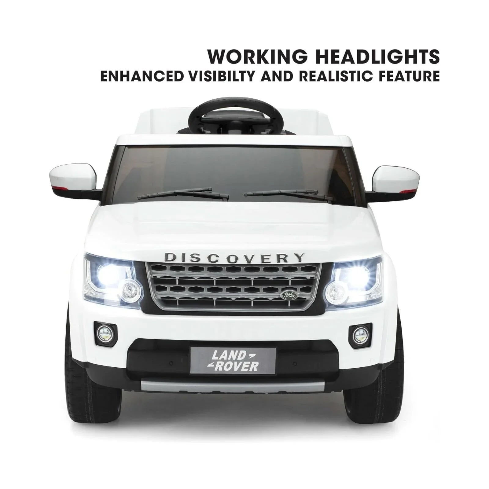 Xootz Land Rover Discovery 12V Ride On Lithium - White