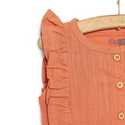 HelloBaby Baby Girl Athlete Bodysuit - Vermilion